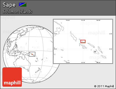 Blank Location Map of Sape