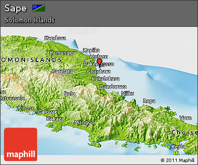Physical Panoramic Map of Sape