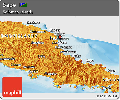 Political Panoramic Map of Sape