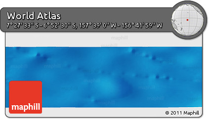 Shaded Relief Panoramic Map of the Area around 7° 10' 2" S, 157° 10' 30" W