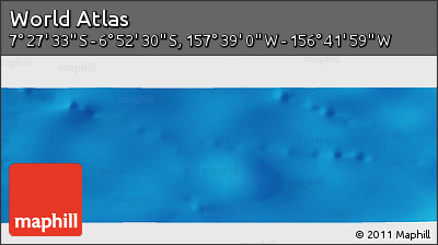 Shaded Relief Panoramic Map of the Area around 7° 10' 2" S, 157° 10' 30" W