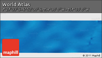 Shaded Relief Panoramic Map of the Area around 7° 10' 2" S, 158° 1' 30" W