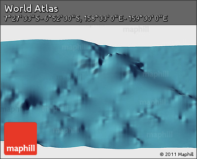 Satellite 3D Map of the Area around 7° 10' 2" S, 159° 1' 30" E