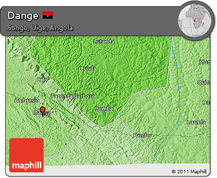 Political 3D Map of Dange