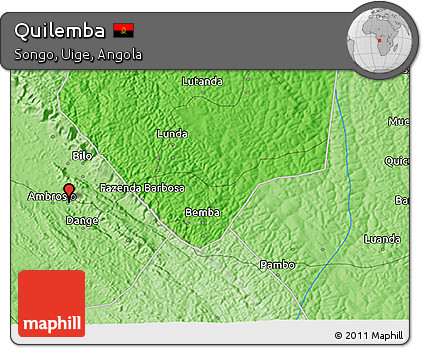 Political 3D Map of Quilemba