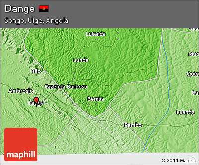 Political 3D Map of Dange
