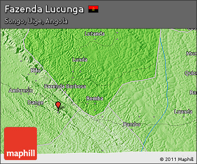 Political 3D Map of Fazenda Lucunga