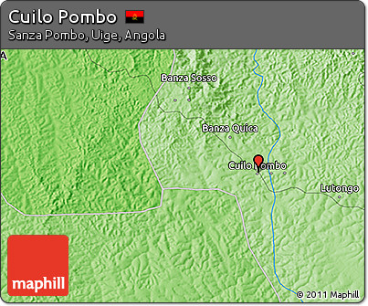 Political 3D Map of Cuilo Pombo