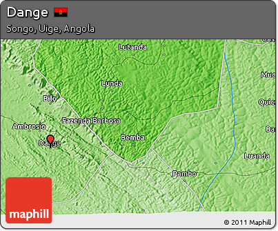 Political 3D Map of Dange
