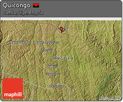 Satellite 3D Map of Quicongo