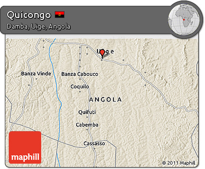 Shaded Relief 3D Map of Quicongo