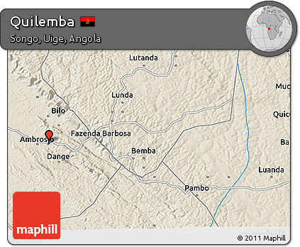 Shaded Relief 3D Map of Quilemba