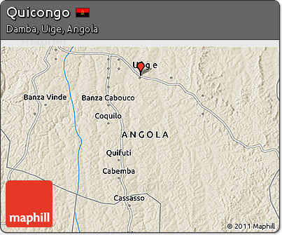 Shaded Relief 3D Map of Quicongo