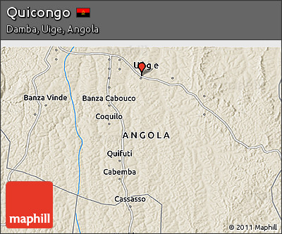 Shaded Relief 3D Map of Quicongo