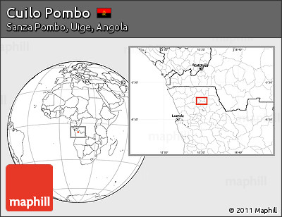 Blank Location Map of Cuilo Pombo