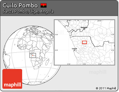 Blank Location Map of Cuilo Pombo