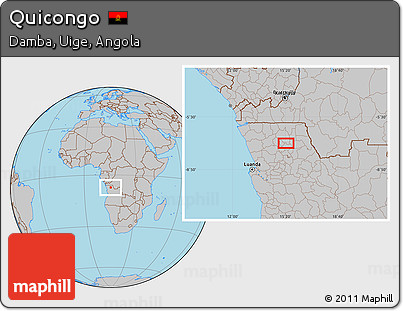 Gray Location Map of Quicongo