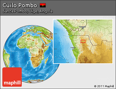 Physical Location Map of Cuilo Pombo