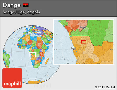 Political Location Map of Dange