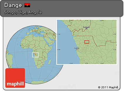 Savanna Style Location Map of Dange