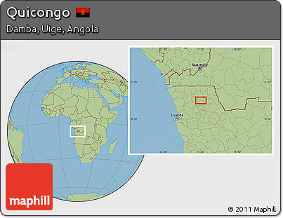Savanna Style Location Map of Quicongo