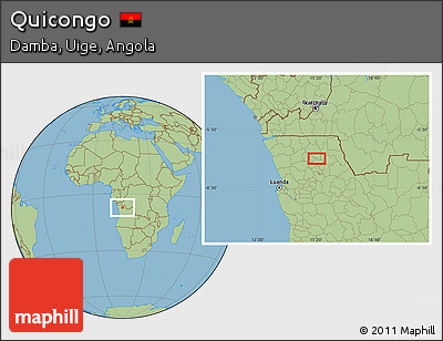 Savanna Style Location Map of Quicongo