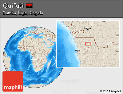 Shaded Relief Location Map of Quifuti