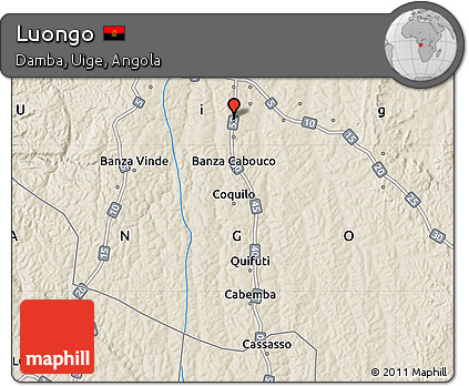 Shaded Relief Map of Luongo