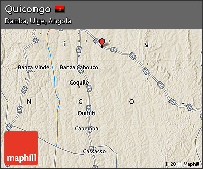 Shaded Relief Map of Quicongo