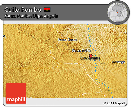 Physical Panoramic Map of Cuilo Pombo
