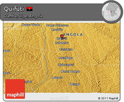Physical Panoramic Map of Quifuti