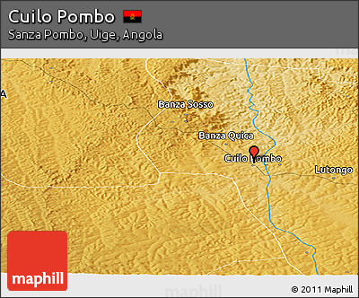 Physical Panoramic Map of Cuilo Pombo
