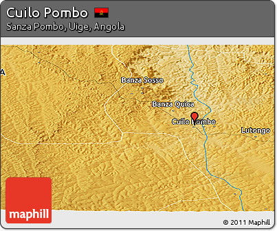 Physical Panoramic Map of Cuilo Pombo