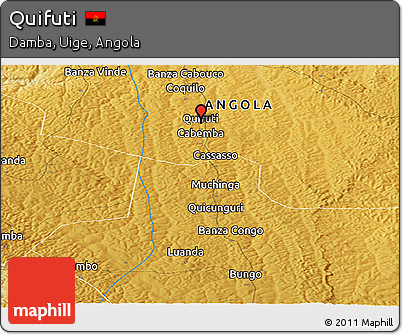 Physical Panoramic Map of Quifuti