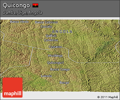Satellite Panoramic Map of Quicongo