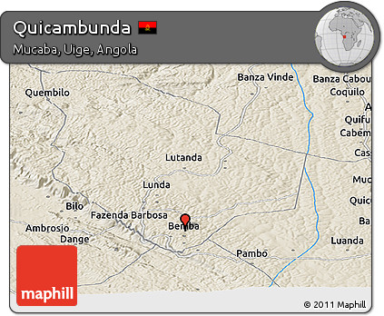 Shaded Relief Panoramic Map of Quicambunda