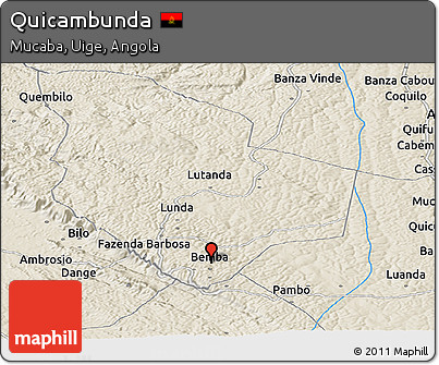 Shaded Relief Panoramic Map of Quicambunda