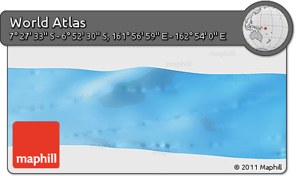 Physical Panoramic Map of the Area around 7° 10' 2" S, 162° 25' 30" E
