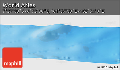 Physical Panoramic Map of the Area around 7° 10' 2" S, 162° 25' 30" E