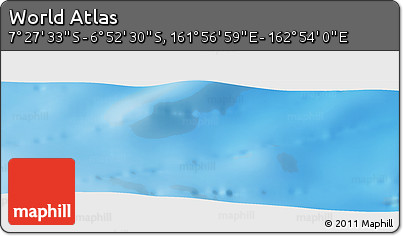 Physical Panoramic Map of the Area around 7° 10' 2" S, 162° 25' 30" E