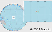 Gray Location Map of the area around 7° 10' 2" S, 163° 58' 29" W