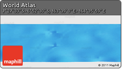 Physical Panoramic Map of the Area around 7° 10' 2" S, 164° 7' 30" E