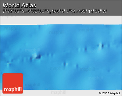 Physical 3D Map of the Area around 7° 10' 2" S, 165° 40' 30" W