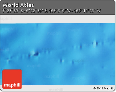 Physical 3D Map of the Area around 7° 10' 2" S, 165° 40' 30" W