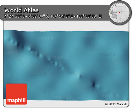 Satellite 3D Map of the Area around 7° 10' 2" S, 168° 22' 30" E