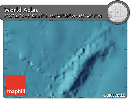 Satellite Map of the Area around 7° 10' 2" S, 168° 13' 29" W