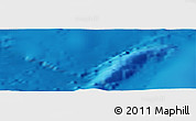 Shaded Relief Panoramic Map of the area around 7° 10' 2" S, 168° 13' 29" W