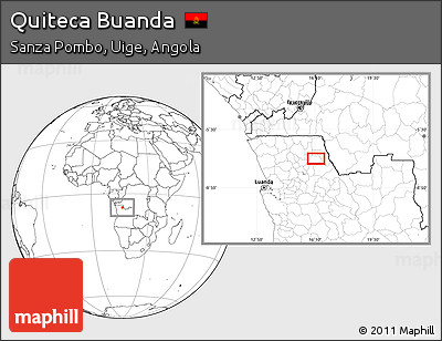 Blank Location Map of Quiteca Buanda