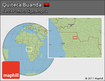 Savanna Style Location Map of Quiteca Buanda