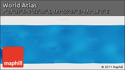 Physical Panoramic Map of the Area around 7° 10' 2" S, 174° 19' 29" E